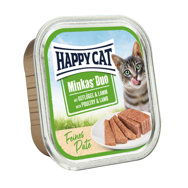 HAPPY CAT Katzen-Nassfutter Minkas Duo Geflügel & Lamm Paté
